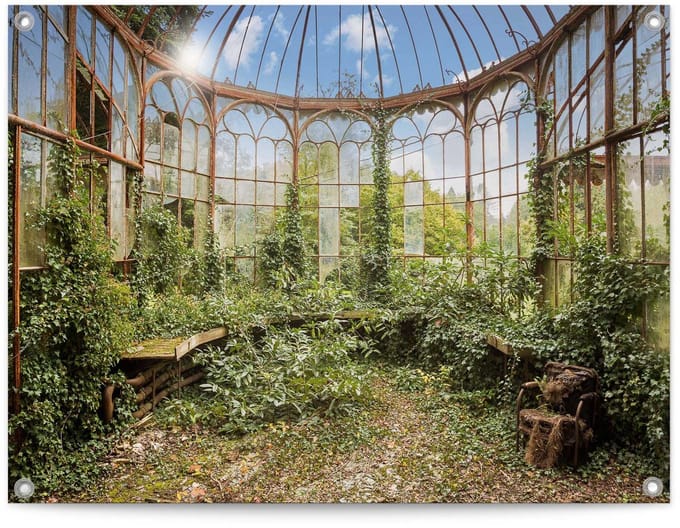 Tuinposter Tuinpaviljoen - 60 x 80 - Canvas - REINDERS
