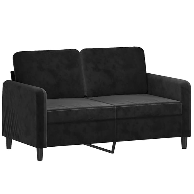 vidaXL - 2-delige - Loungeset - fluweel - zwart