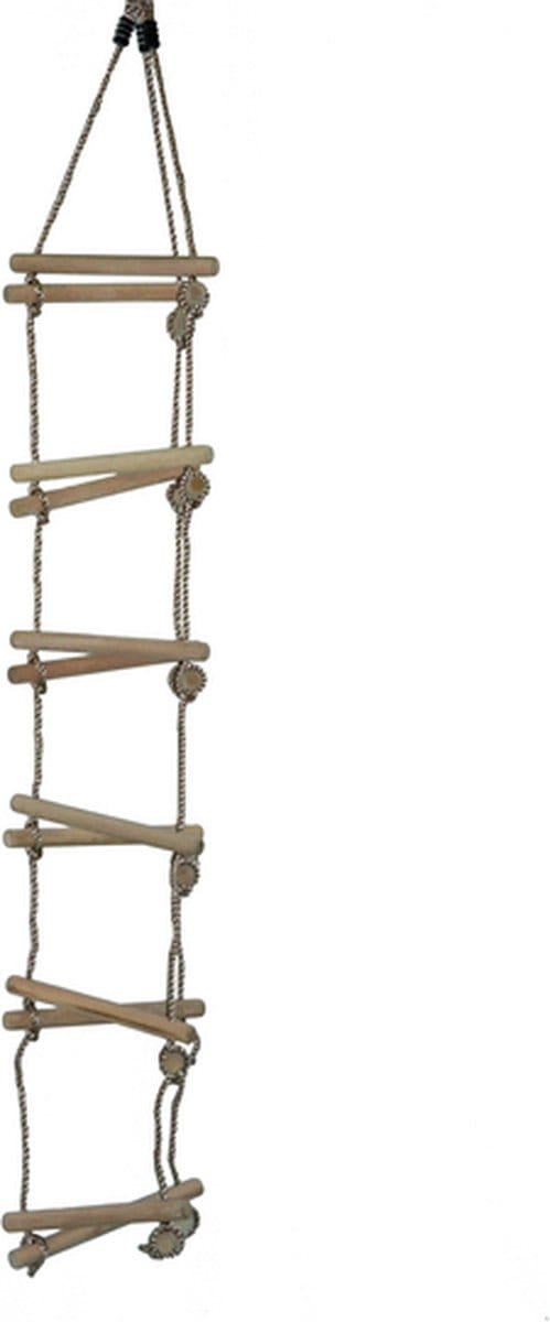 Touwladder PP touw 3 zijden met 5 sporten 2,3m