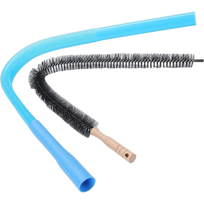 Kit de nettoyage de conduit de sèche-linge Tuyau d'aspiration pour nettoyage de conduit d'évacuation de sèche-linge Kit de brosses blue