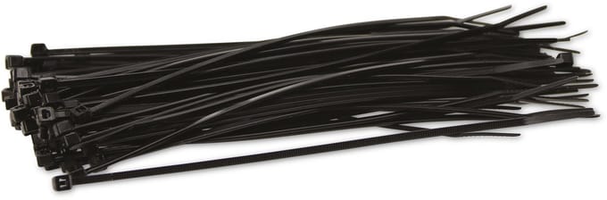 KSS kabelbinderset polyamide 6.6, zwart, 165x2,5, UV-bestendig, 100 stuks