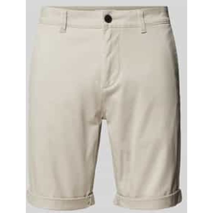 Slim fit korte chino in effen design