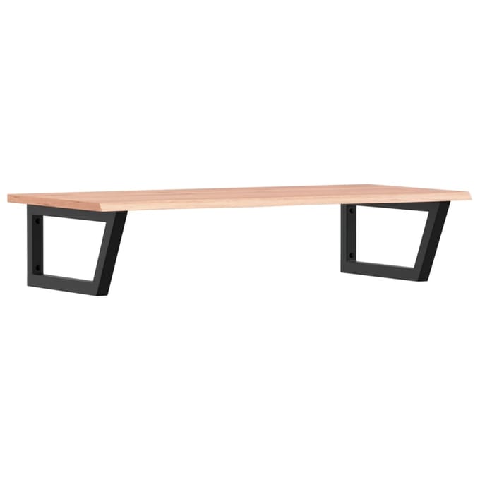 vidaXL - Badkamer - wandschap - staal - en - massief - eikenhout