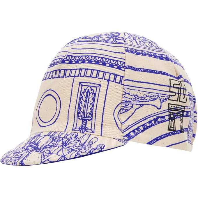 Santini Tour de France 2025 Pet RE460COTARC5TDF Wit/Blauw beige