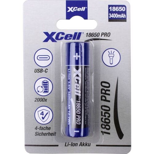 XCell Speciale oplaadbare batterij 18650 Li-ion 3.7 V 3400 1 stuk(s)