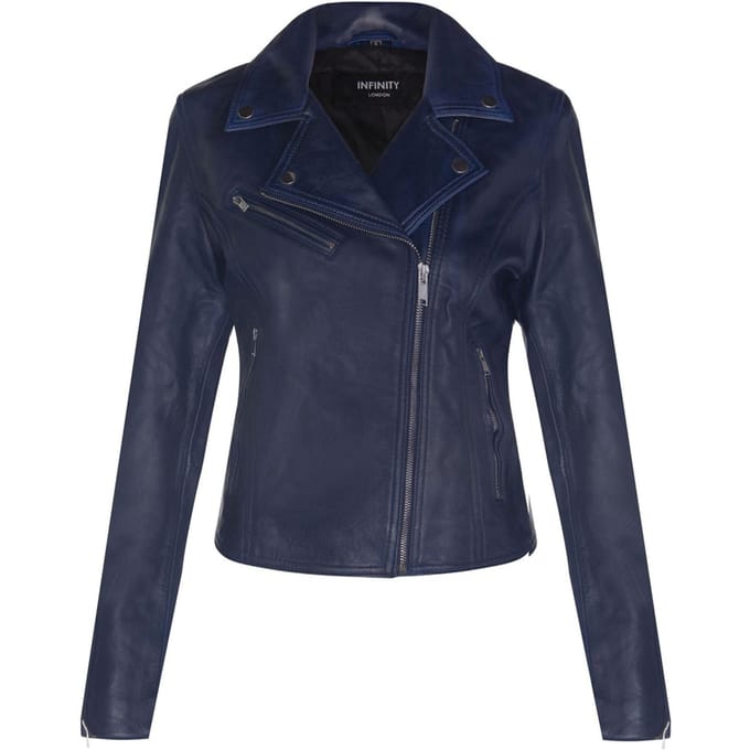 Dames klassiek leren Brando bikerjack-Loughton