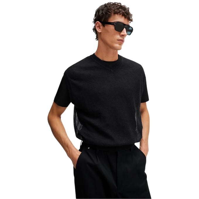Boss Heren Lucid Crew Hals T-shirt (Zwart)