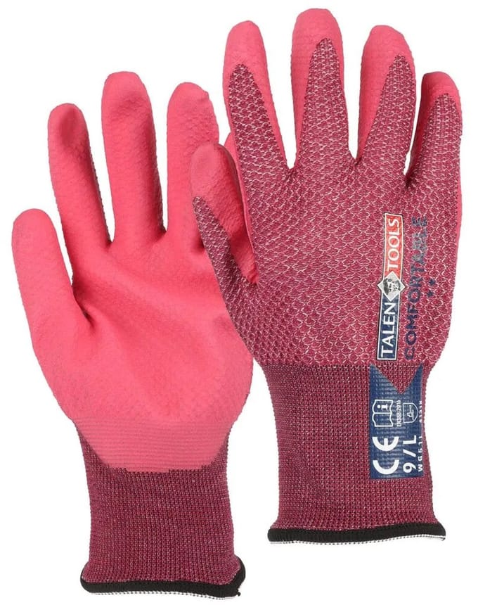 Talen Tools - Werkhandschoenen - Comfort - Gerecycled - Maat S - Roze
