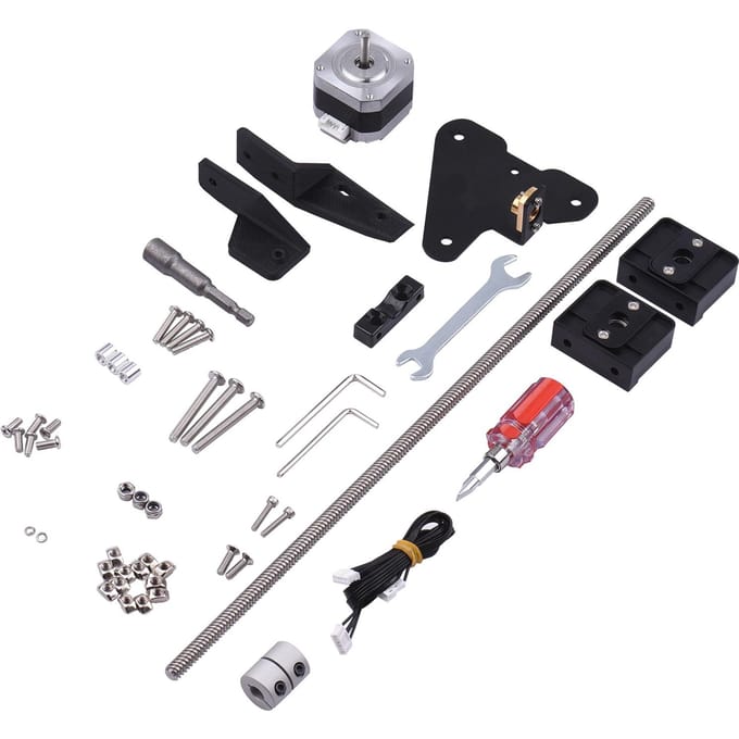 Dual Z-as Loodschroef Upgrade Kit 42-34 Stappenmotor 365 mm T8 Loodschroef voor Creality Ender-3 zwart