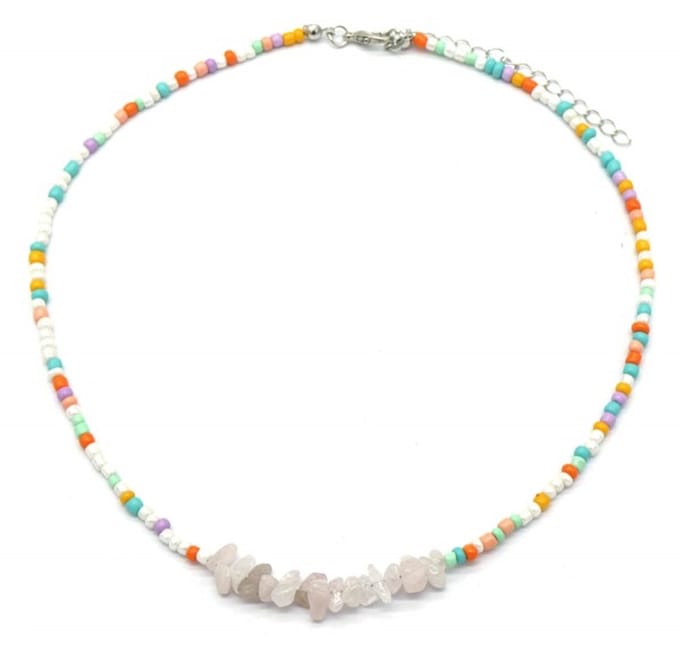 She life style - Multi kleuren ketting met stenen kralen - Multi