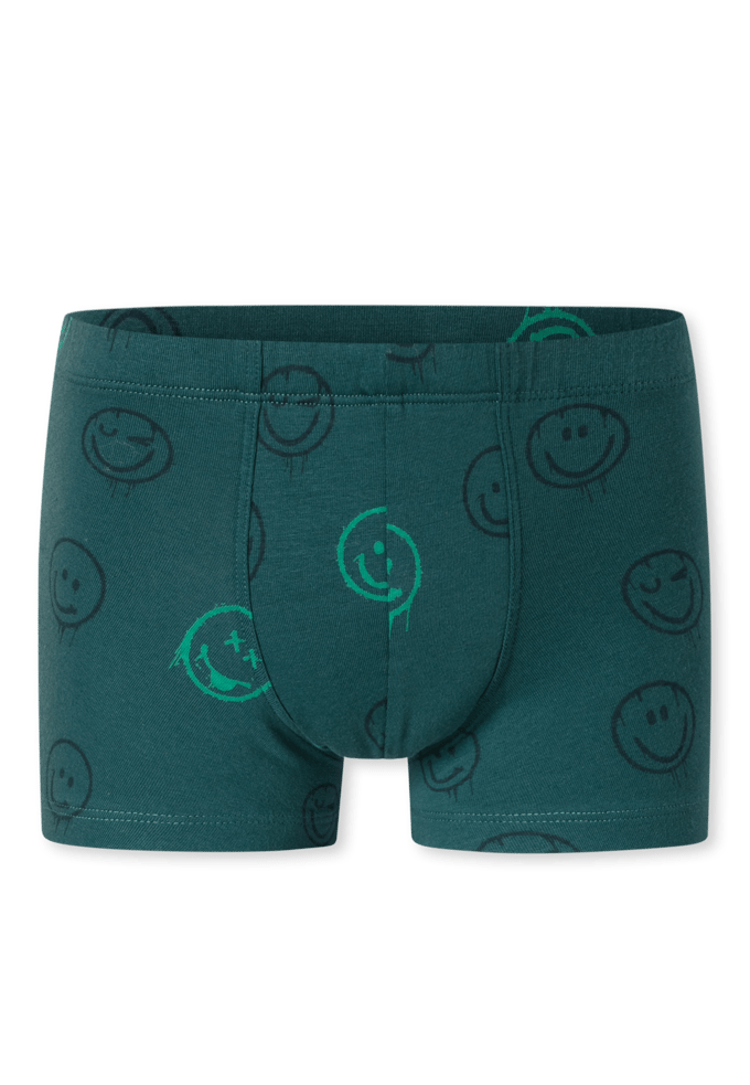 Shorts, set van 5, met streepjes en smiley, groen/blauw - 95/5 92