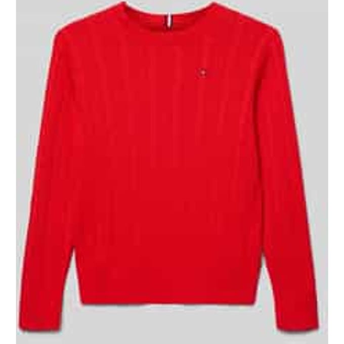 regular fit pullover met kabelpatroon