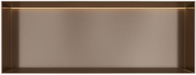 Hotbath &More Inbouwnis - 30 x 80 x 10 cm - Frameless - met LED-verlichting - Tuscan Bronze