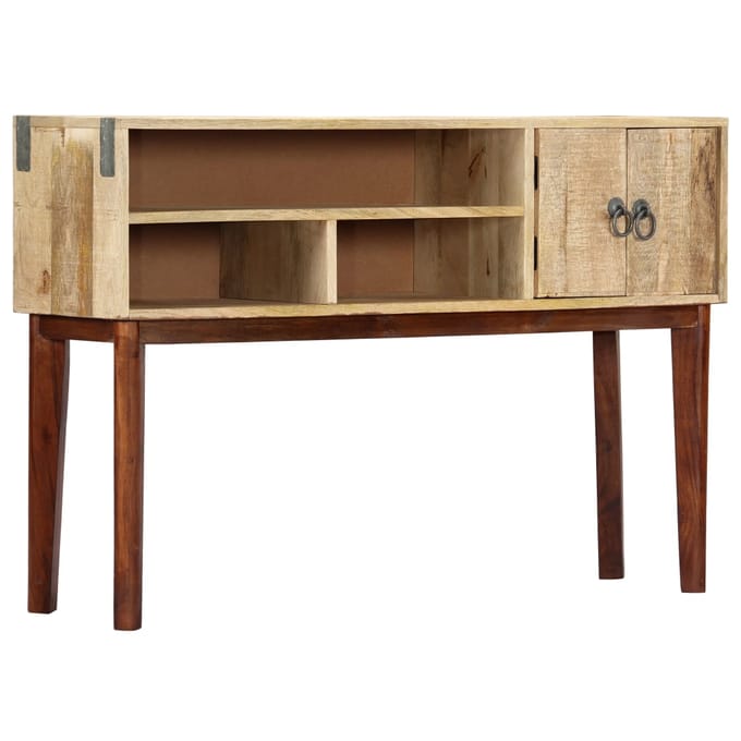 vidaXL - Wandtafel - 115x30x76 - cm - massief - ruw - mangohout