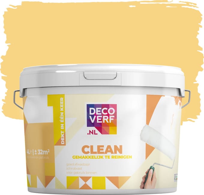 Decoverf clean muurverf maisgeel, 4L