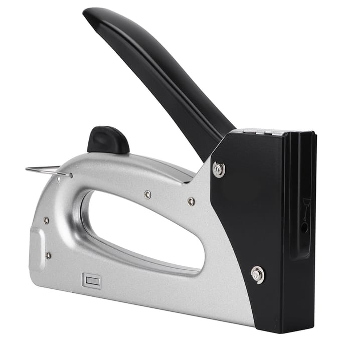 Nietmachine Draagbaar Duurzaam Veilig Praktisch Ergonomisch Handmatig Nietapparaat voor Materiaal Fixeren DIY gray