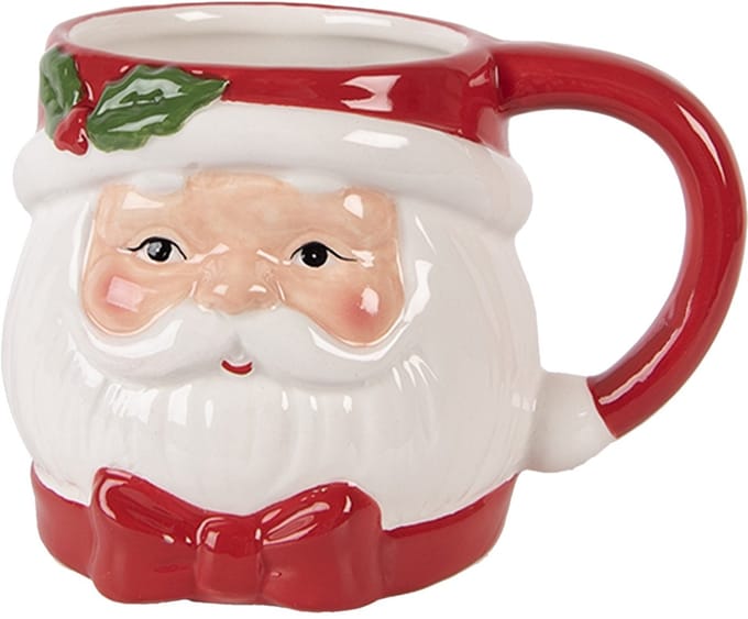 Clayre & Eef Mok Kerstman 300 ml Wit Keramiek
