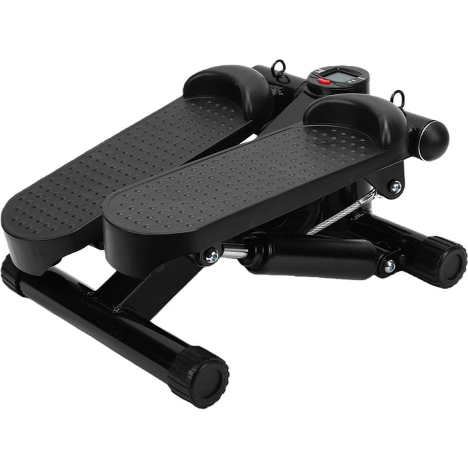 Hydraulische Fitness Stepper Stil Drie   Verstelbare Traptrede Workout Machine met Elastieken LED Scherm voor Thuis gray