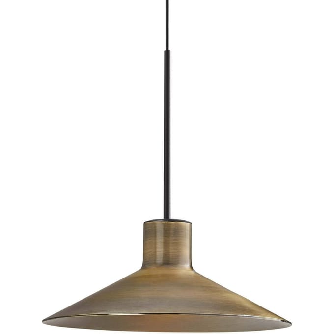 Bover LED hanglamp Platet, zwart/messingkleurig