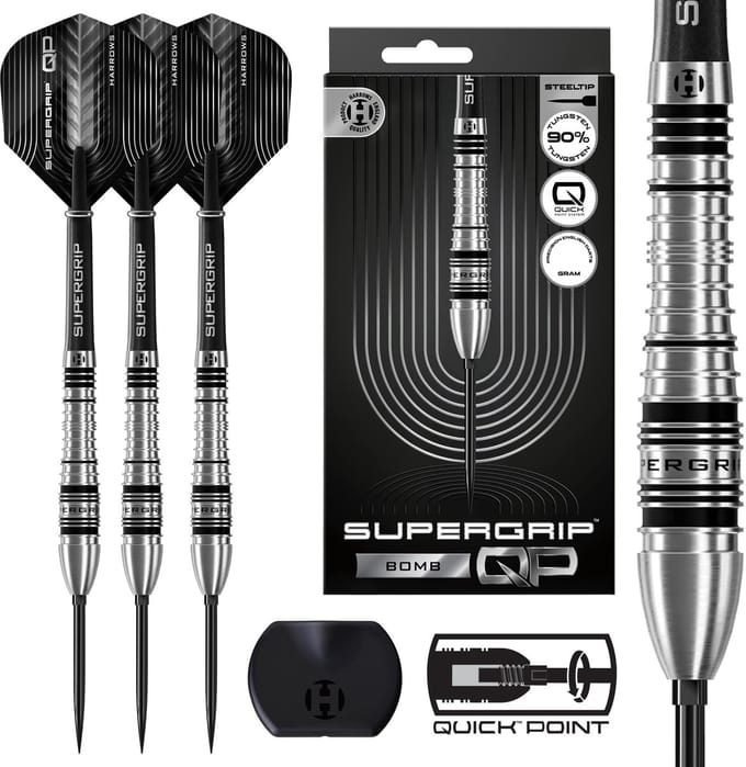 Harrows Supergrip Bomb Quick Point 90% - Dartpijlen