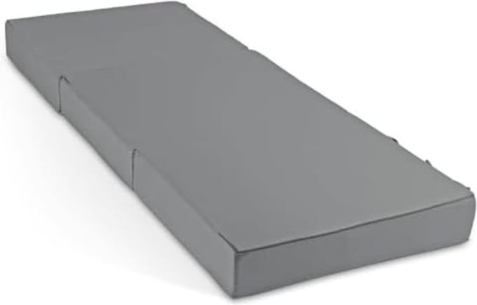 Schuimmatras - Campingmatras - Enkel - Grijs - Volwassenen (75 x 195 x 15 cm)