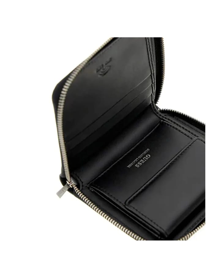 GUESS portemonnee Milano Zip Around Wallet Black zwart