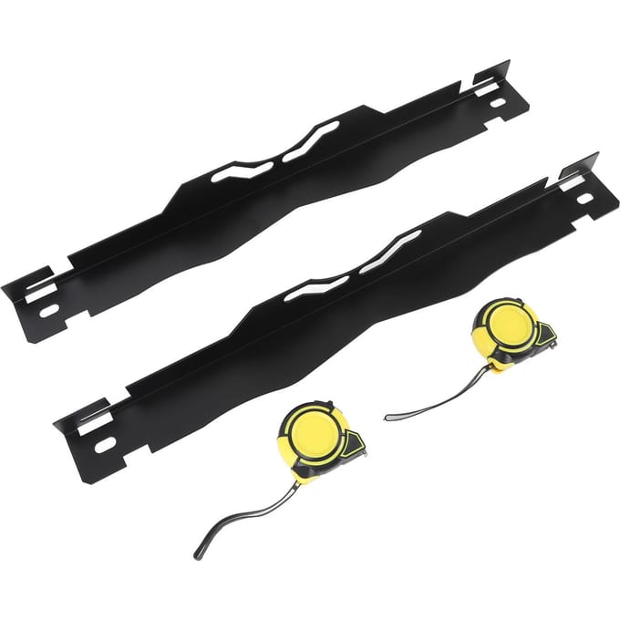 2 Pièces Outil de Mesure d'Alignement de Roues Précis en Fer avec Ruban de 3 Mètres black