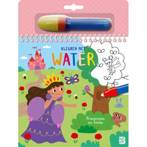 Kleuren met water - Prinsessen en feeën Kleurboeken