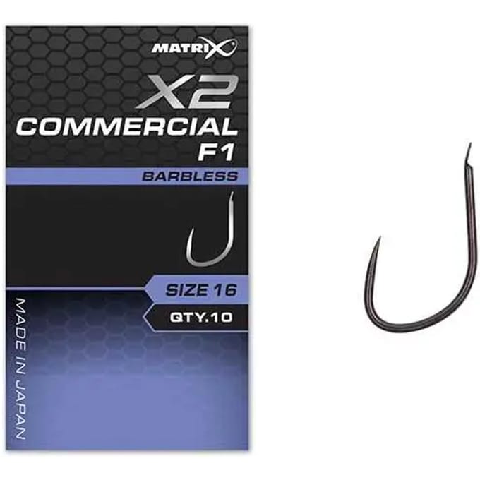 Matrix X2 Commercial F1 Spade-Barbless (10 pcs) - Maat : 16