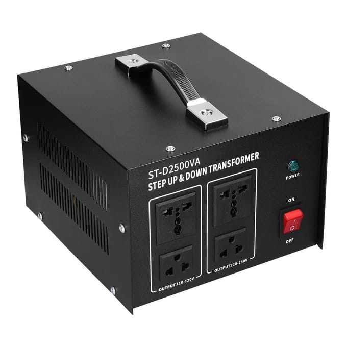 Step Up&Down Transformator Compacte Spanningsomvormer 2500VA Draagbare Huishoudelijke Elektrische Apparaten US-plug zwart