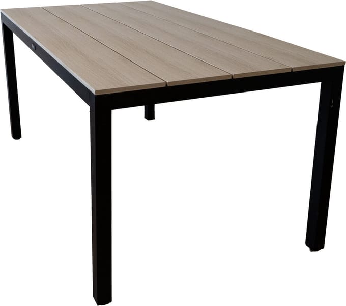 Rechthoekige tuintafel Cyprus 160 cm | 4 personen | Wood/Black | Polywood & aluminium