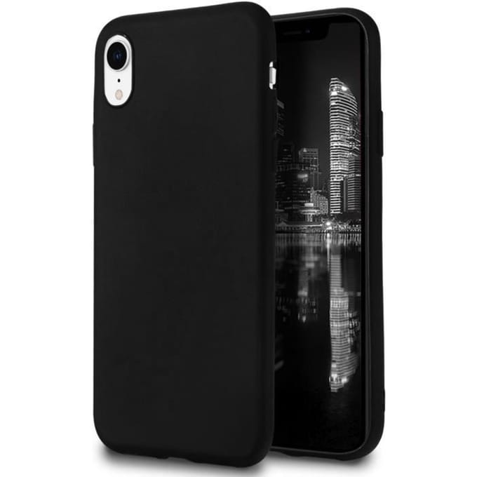 De Bescherming voor iPhone XR Slanke Zachte Silicone Hoes Case Zwart