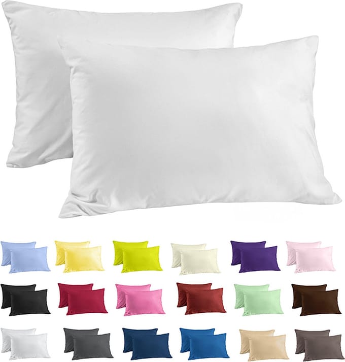 Zavelo Katoen Kussenslopen Basics Wit (set van 2)-60 x 70 cm (standaard)