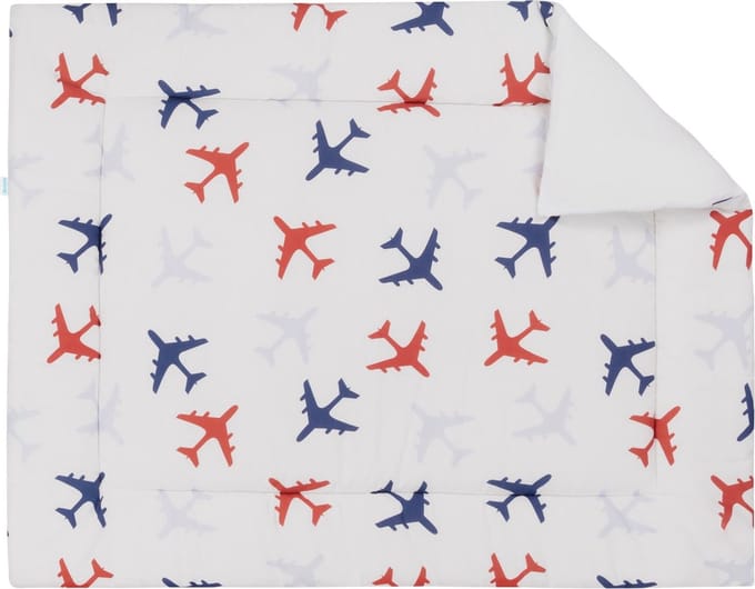 BINK Bedding Boxkleed Planes blauw (tweeling) 71 x 122 cm