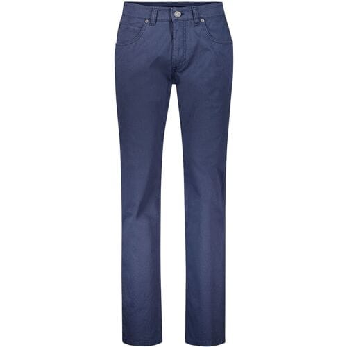 Gardeur Broek Bill Fine Pattern Cotton Comfort Stretch Soft Wash-out Effects Marine / male