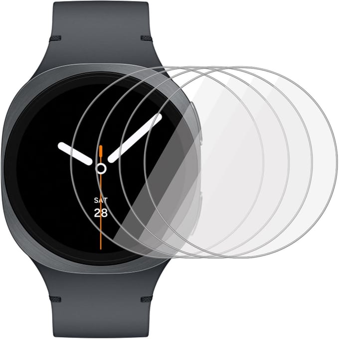 4x TechNow Screenprotector geschikt voor Samsung Galaxy Watch 8 40mm Screenprotector - Gehard Glas - Rounded - Proteqt+