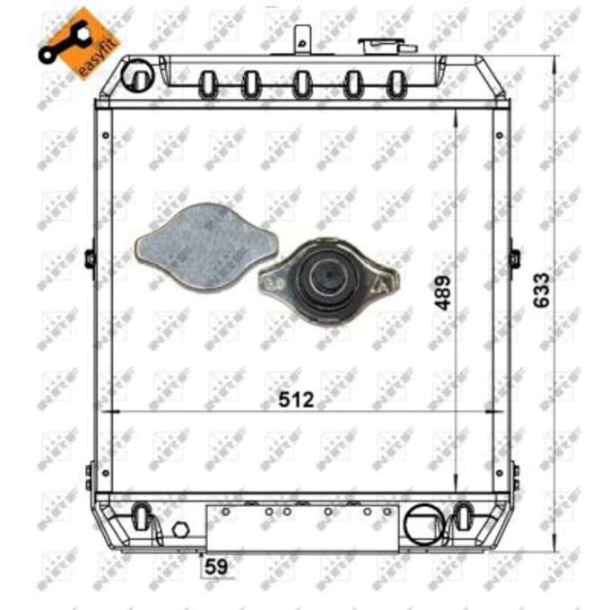 Radiator, motorkoeling NRF 52168