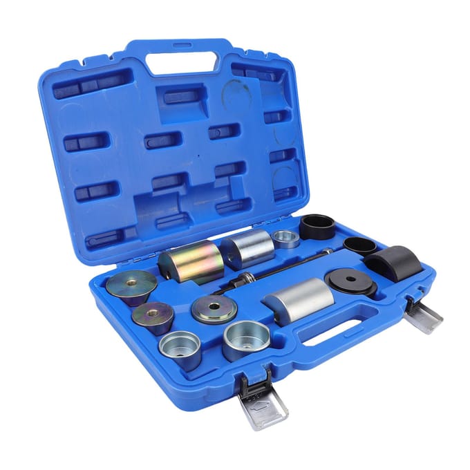 Kit d'outils pour silentblocs de différentiel et d'essieu Adapté pour les véhicules E36 E46 E38 E39 E60 E61 E31 E90 E91 Kit extracteur de roulements silencieux Dent blue