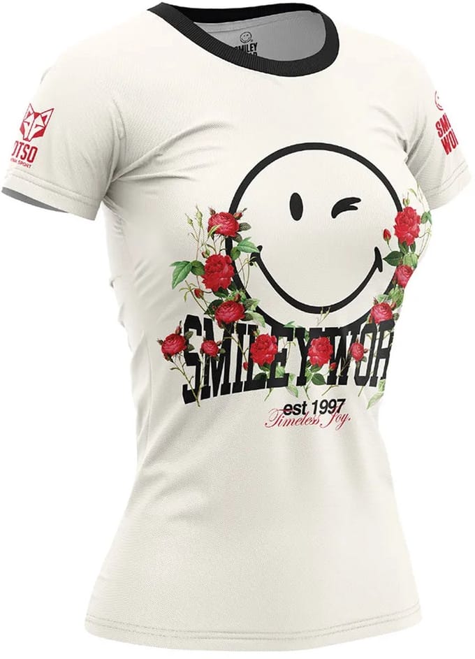 Otso Smiley Vintage T-shirt Met Korte Mouwen Wit M Vrouw