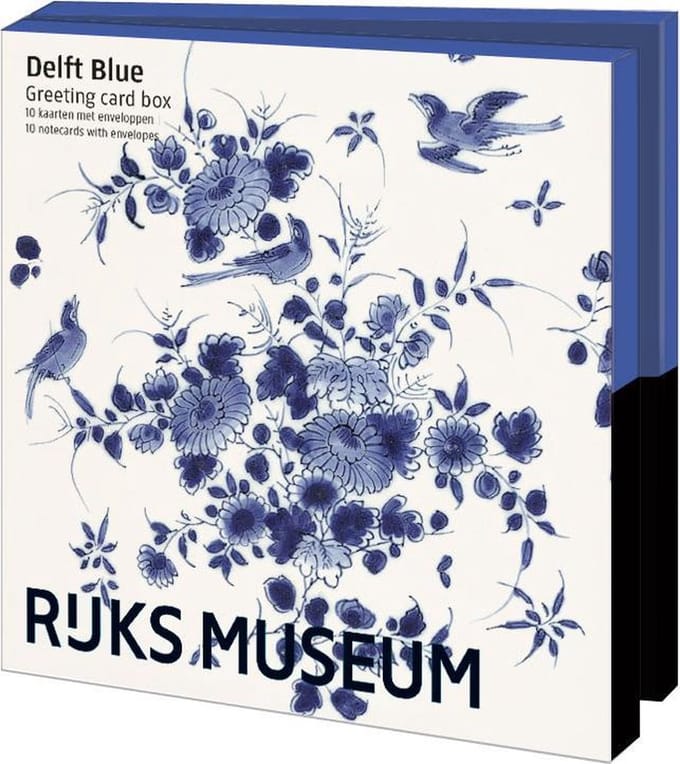 Kaartenmapje met env, vierkant: Delft Blue, Collection Rijksmuseum