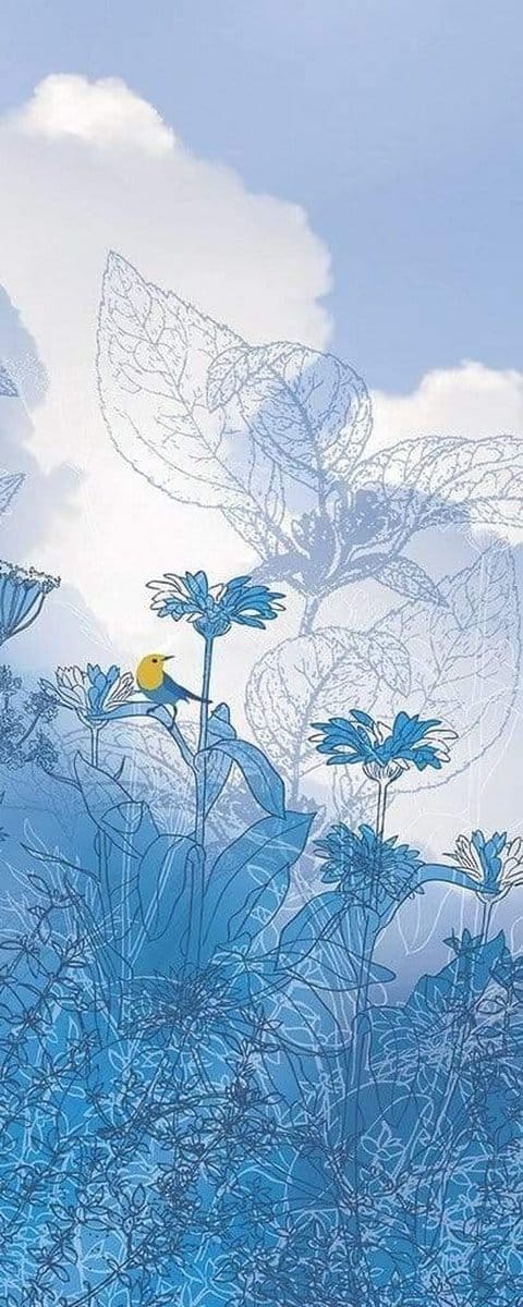 Fotobehang - Blue Sky 100x250cm - Vliesbehang