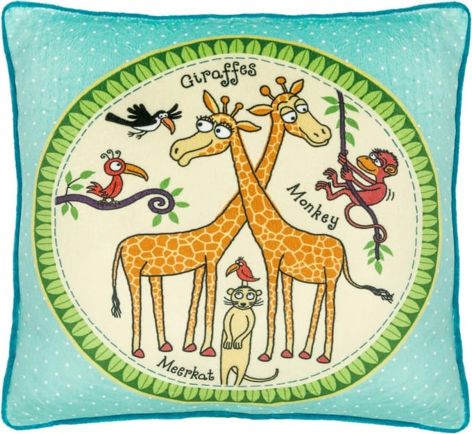 Jungle dieren kinder kussen sierkussen 40 x 40 cm - Tyrrell Katz