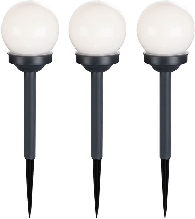 Set van 3 LED outdoor solar lampen globe ontwerp aarde spike stekker lichten tuinpad verlichting