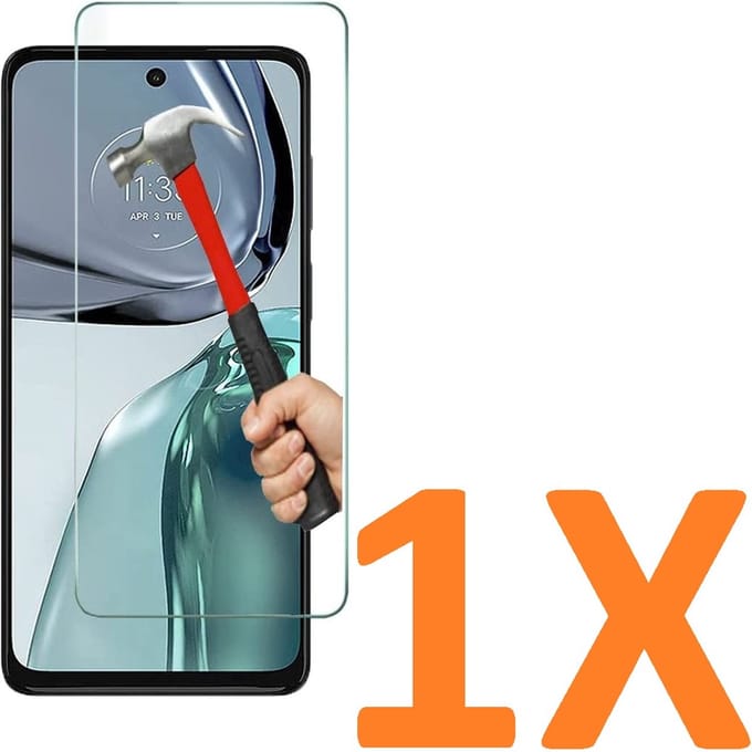 Screenprotector Glas - Tempered Glass Screen Protector Geschikt voor: Motorola Moto G62  - 1x