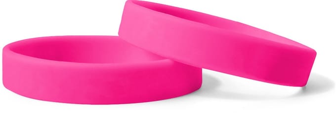 CombiCraft Blanco siliconen polsbandjes pink (roze) Ø65mm - 100 stuks
