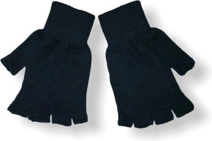 2 Paar Donex Handschoenen zonder vingers zwart
