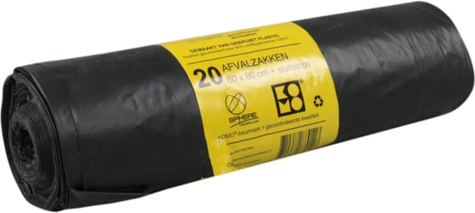 Komo alternatief afvalzak  60x80 cm 20x20zakken 60 Liter super kwaliteit