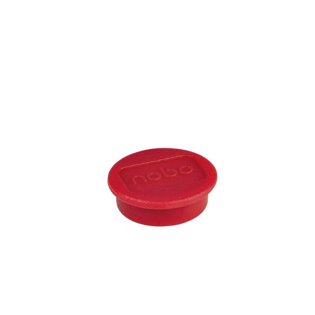 Nobo Magnetische Whiteboard Magneten, pak van 10 stuks, 13mm Gekleurde Magneten Rood