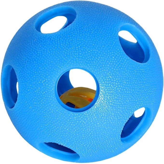 Hondensnackbal - Kauwspeelgoed Hond - Hond Trainen - Interactief Snoepdispenser - 9 cm - Blauw