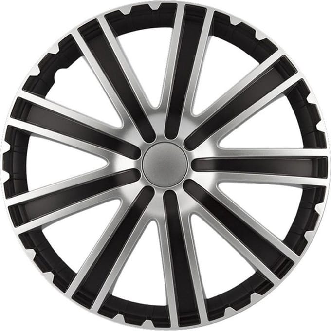 Autostyle Wieldoppen Toro 14 Inch Abs Zwart/zilver Set Van 4